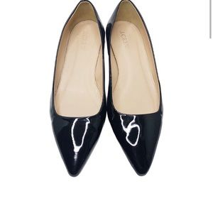 J. Crew Harper Patent Leather Pointed Ballet Flats